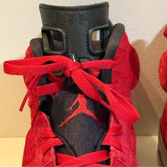 SOLD Air Jordan 6 Retro Toro Bravo 2023 (GS). Suede. Varsity Red. Size 10. - Picture 9 of 11